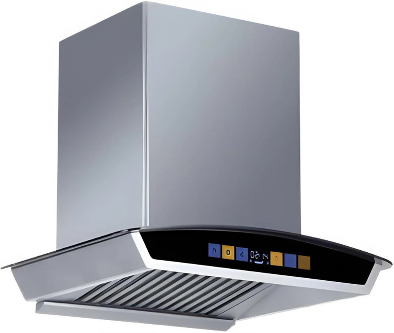 Hindware Marcella 90 CM | MaxX Suction 1700 m³/hr* | BLDC Motor | Auto Clean Wall Mounted Grey 1700 CMH Chimney