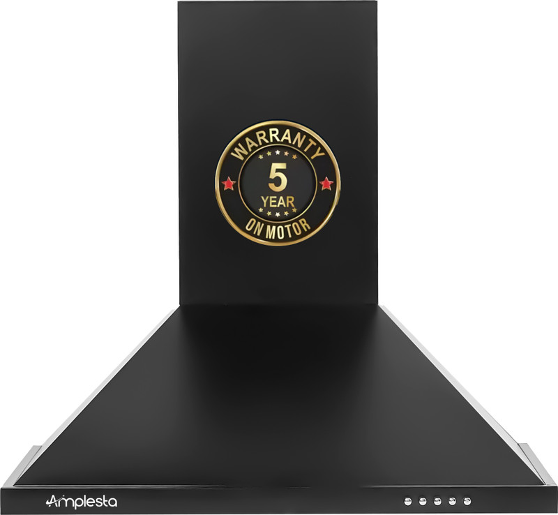Amplesta AeroZen-60 Pyramid Shape, 1200 CMH |3 speed| Filterless technology| Low noise Wall Mounted Black 1200 CMH Chimney