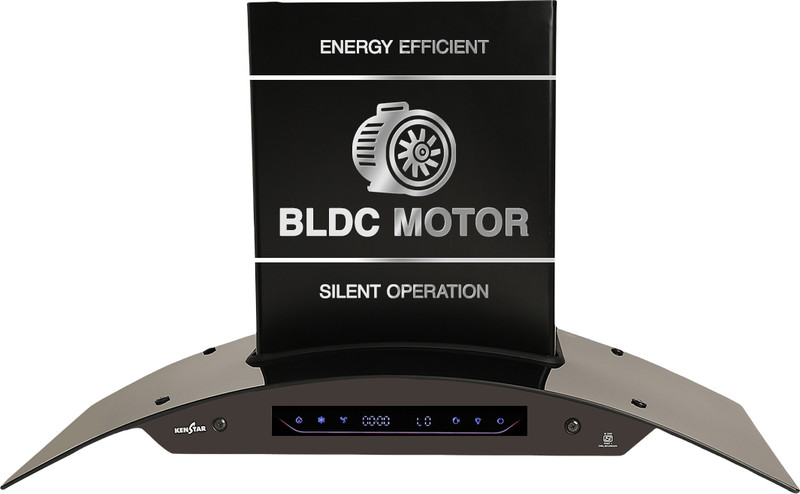 Kenstar AeroGlide BLDC T SHAPE 60CM Auto Clean Filterless Auto-clean Chimney With BLDC Motor 10 Speed Touch & Gesture Control Powerful Suction Low Noise Wall Mounted Black 1500 CMH Chimney