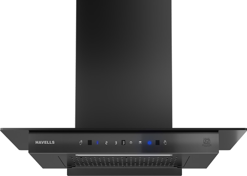 HAVELLS GHKCNBKK0 Auto Clean Wall and Ceiling Mounted Black 1200 CMH Chimney