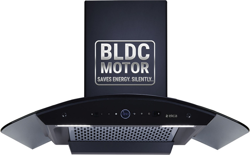 Elica SPT MAX PRO PLUS FL 900 BLDC HAC LTW MS NERO Auto Clean T-Shape 90 CM | BLDC Motor with RPM Display | 15 Years Motor Warranty|Heat Autoclean| Gesture Control| Filterless|Powerful Suction | Low Noise Wall Mounted Black 1600 CMH Chimney