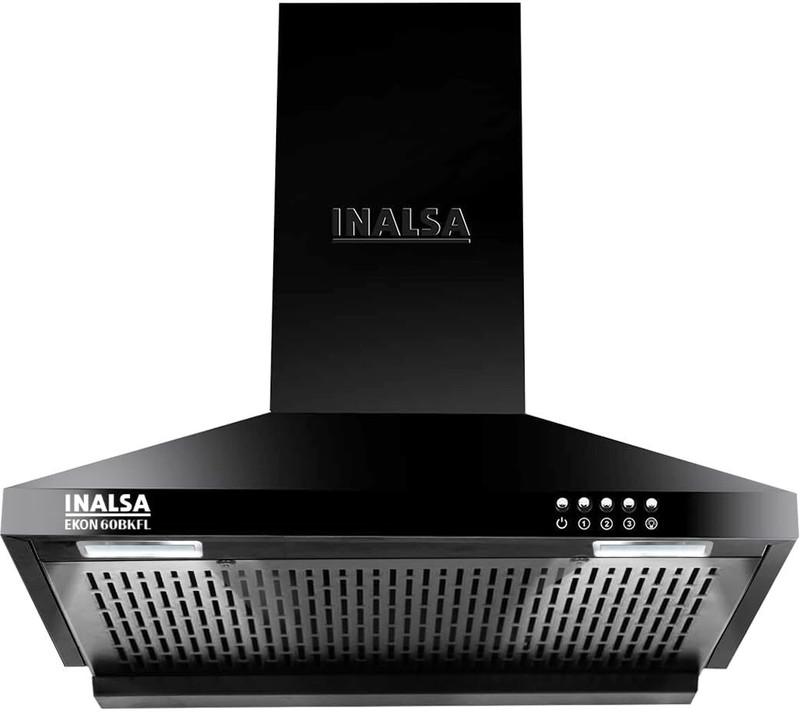 Inalsa EKON 60BKFL Wall Mounted Black 1050 CMH Chimney