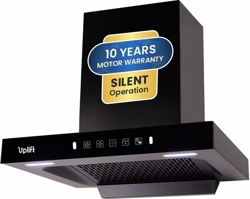 Uplift Aurum 60 Motion Sensor Smart Auto Clean Wall Mounted Black 1350 CMH Chimney