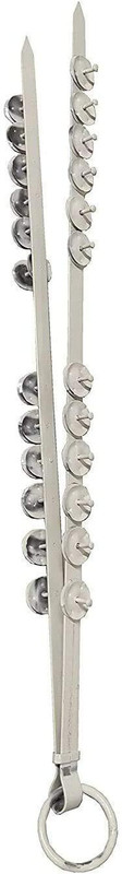 Click Dream Chimta Musical Instrument Ultural 5 Jingles | Kirtan/Bhangra Musical Tambourine Chimta Instrument
