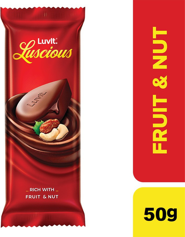 LuvIt Luscious Silky Smooth with Fruit and Nuts Chocolate Bars(50 g)