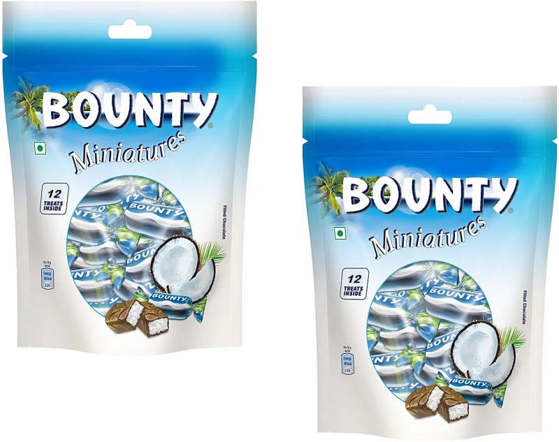 BOUNTY Miniatures | Chocolate Miniatures | Imported Coconut Chocolate Minis | Gift Pack Bars(2 x 13 Units)