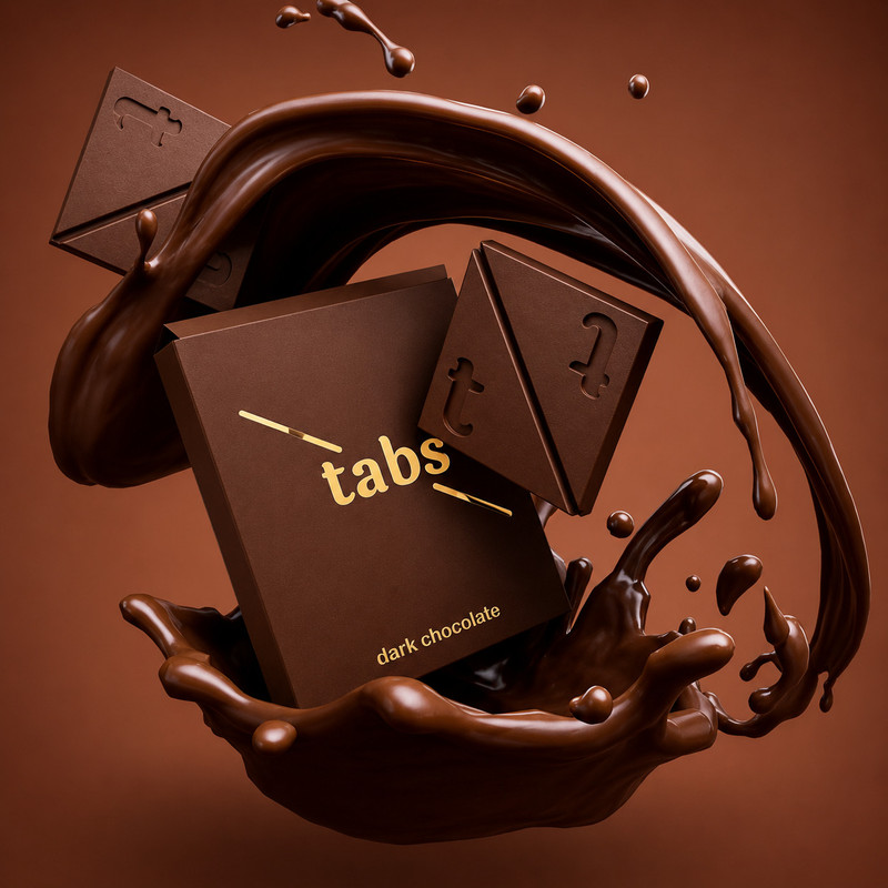 TABS Chocolate for Couples | Dark Tab Mood Chocolate for love Romance Men & Women Bar Gift Pack(20 g)