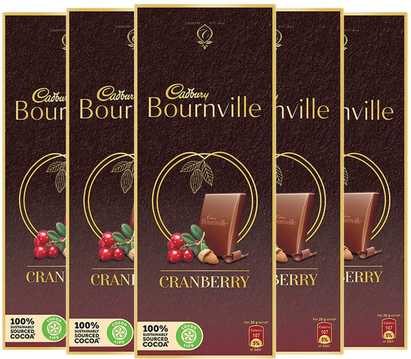 Cadbury Bournville Cranberry Dark Chocolate Bars