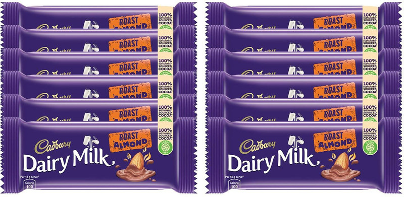 Cadbury Dairy Milk Roast Almond Chocolate Bars