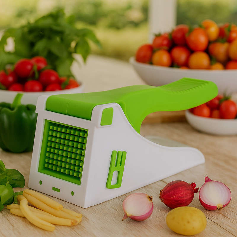 hitu Manual Potato Chopper | French Fries Chips Maker Machine | Snacks Cutter/Chipser Vegetable & Fruit Grater & Slicer(1 Veggie Chopper)