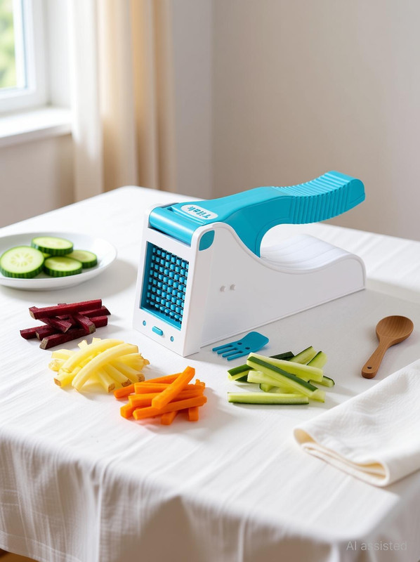 GoKharidi French Fries Cutter Machine Potato Chips Maker Slicer Cutter for Kitchen Vegetable & Fruit Slicer(1 Pcs Potato Chips)