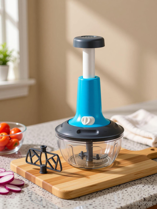 API CREATION by Generic Turbo Push Chopper 650 ml Vegetable & Fruit Chopper(1 Vegetable Chopper)