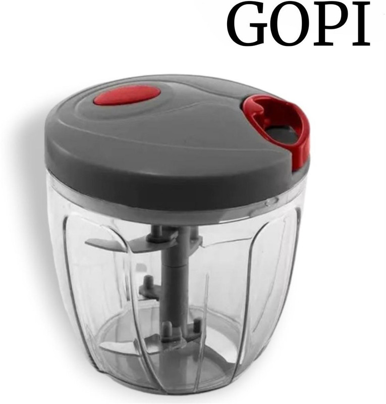 gopi by GopiStore Heavy Duty 1000ml Unbrekable & Onion Cutter Vegetable & Fruit Chopper(1 Handy Chopper)