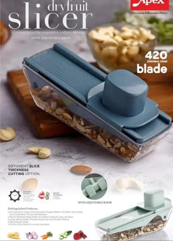 M Y by M Y DRYFRUIT SLICER GREEN Vegetable & Fruit Grater & Slicer(1 chopper)