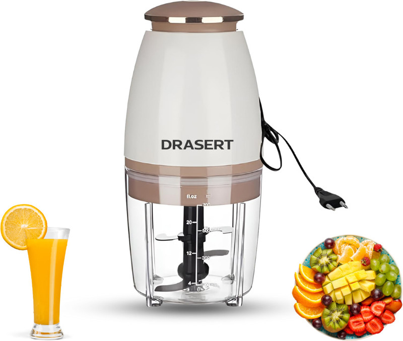 Drasert by Drasert Nutri-chop Pearl Electric Chopper 4 Sharp Stainless Steel Blades 700ml 350W Electric Vegetable & Fruit Chopper(1 chopper)