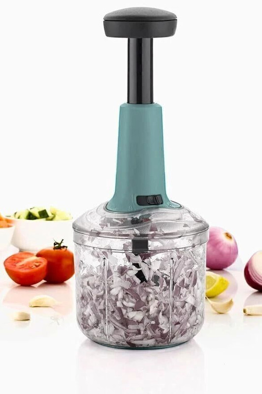 cuzin by NEXCURE Hand Push Chopper 1100 ML Vegetable & Fruit Chopper(1 Vegetable Chopper, 1 Blender)