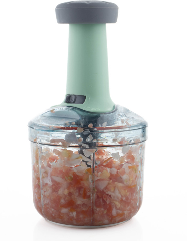 MAGICSPOON Chopper, Onion Cutter, Onion Chopper, Vegetable Chopper (Teal, 900ml. 4 Blades) Vegetable & Fruit Chopper(1 - Push Chopper)