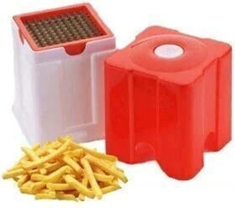 BB MALL by Gloomy dine Potato and Vegetable Cutter French Fries Slicer Chips Chipser (Multicolor) Potato Grater & Slicer(1Cutter Frame, 1Pusher)