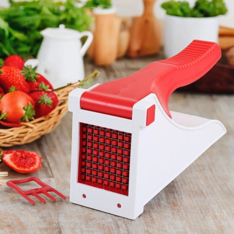 Metrolife French Fry Chipser, Potato Chipser/Potato Slicer with Container Vegetable & Fruit Grater & Slicer(1 Potato Chopper, 1 Cleaning Tool)
