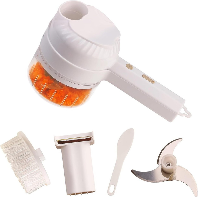 InstaCuppa 3 In 1 Multi-Purpose Mini Electric Chopper with , Peeler, Scrubber Electric Vegetable Chopper(Electric Chopper)