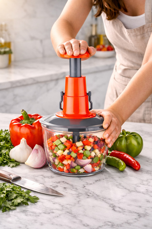 MGR TRADERS by Genric Qunie EasyChop Multipurpose Kitchen Chopper Vegetable Chopper(1 X PRO PUSH CHOPPER)