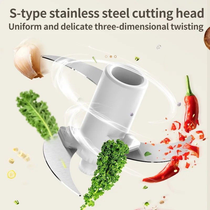 Sahotap 350ML Rechargeable Mini Electric Food Processor & Garlic Chopper 6 W Food Processor(Green)