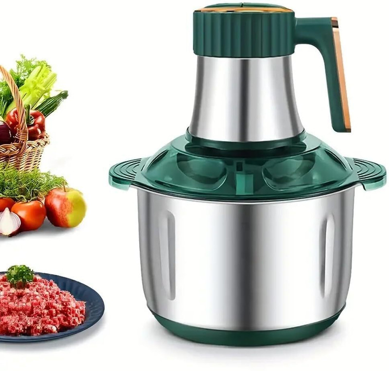 NIYAMKAAY by N.A with 4 Sharp Blades for Baby Food, Meat, Nuts, Onion, Vegetables (Green) Electric Vegetable & Fruit Chopper(1 PCS* CHOPPER)