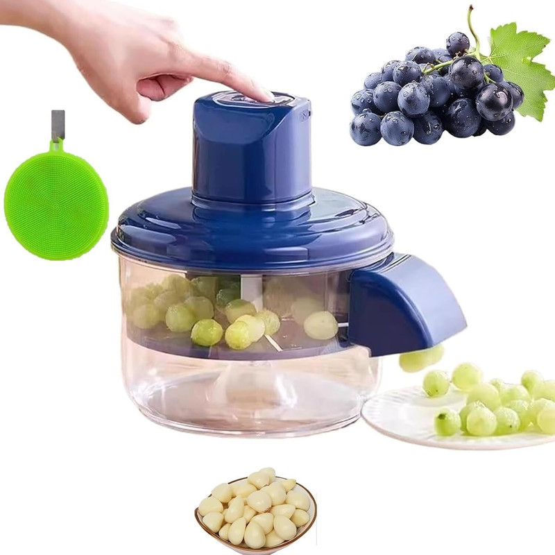 Wrixty by Neoscoop Automatic Grape & Garlic Peeler | Cherry Tomato Skin Remover, Silicone Cleanser Electric Fruit Chopper(1 chopper)