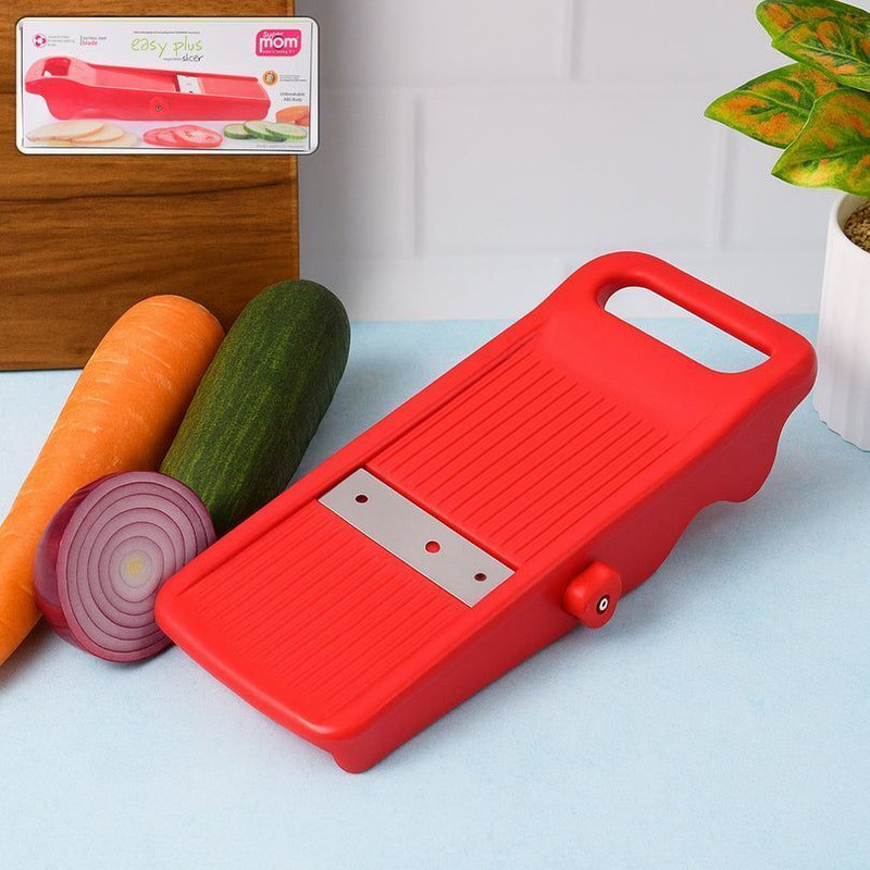 supermom Easy Plus Vegetable & Fruits Slicer | Slicing & Chopping | Stainless Steel Blade Chopper(1 X Vegetable Slicer)