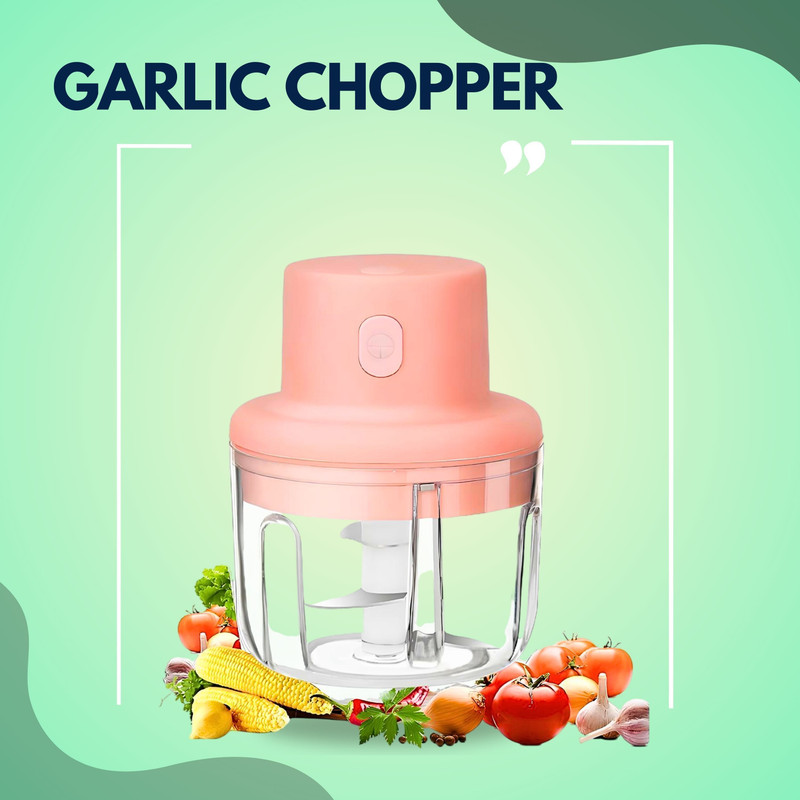 Smartchopra Electric Vegetable & Fruit Chopper(1 CHOPPER, 1 slicer, 1 container, 1 usb cable)