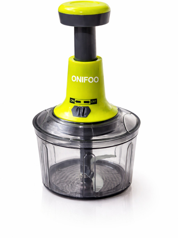 ONIFOO by ONIFOO Food Chopper & Mini Food Processor | 4-Blade Stainless Steel | 900ml Bowl Vegetable & Fruit Chopper(1 CHOPPER)