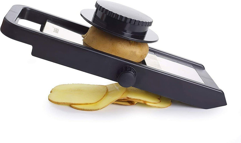 Powaforce by Khatushaym Premium Multipurpose Potato/Onion Slicer and Grater, Potato Slicer for Chips, Vegetable Slicer Machine, Chips Cutter, Potato Slicer for Chips, Onion Slicer (Adjustable Slicer) Vegetable & Fruit Slicer(1 piece of potato slicer)