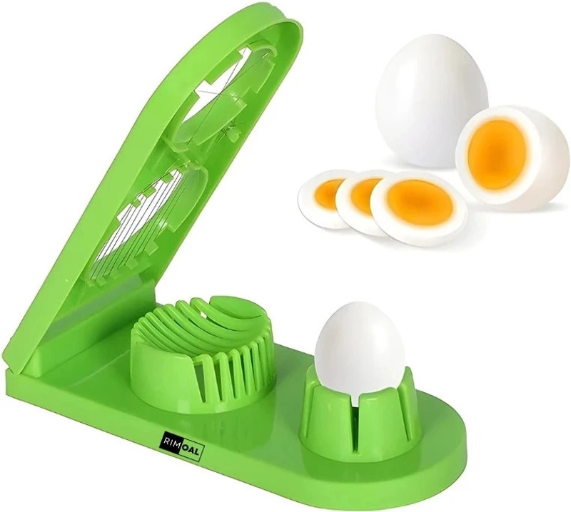 RIMOAL Multipurpose 2-in-1 Egg Cutter & Slicer | Stainless Steel Blades | Slicer(EGGCUTTER_1)