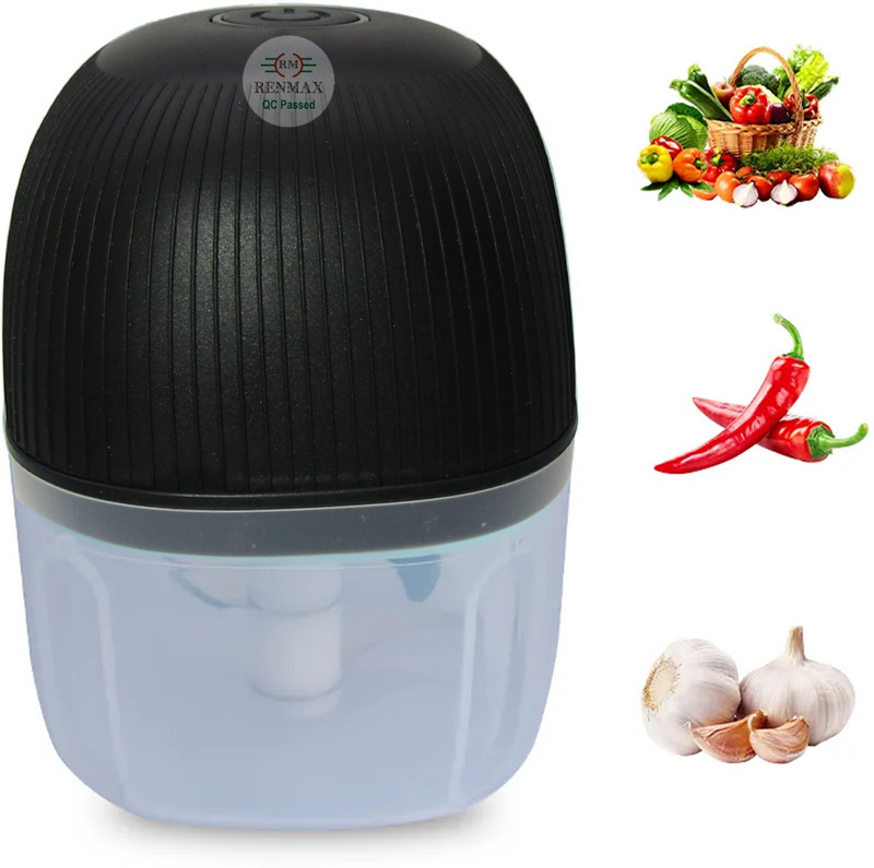 RENMAX by Renmax Portable Rechargeable 3rd Gen Food Chopper 3-Blade 30W Electric Vegetable Chopper(1 x Rechargeable Food Chopper, 1x C-type USB Cable)