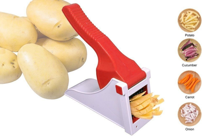 HASHONE Potato Chipser | French Fries Chips Maker Machine | Snacks Cutter/Chipser Vegetable & Fruit Chopper(1 Vegetable Cutter)