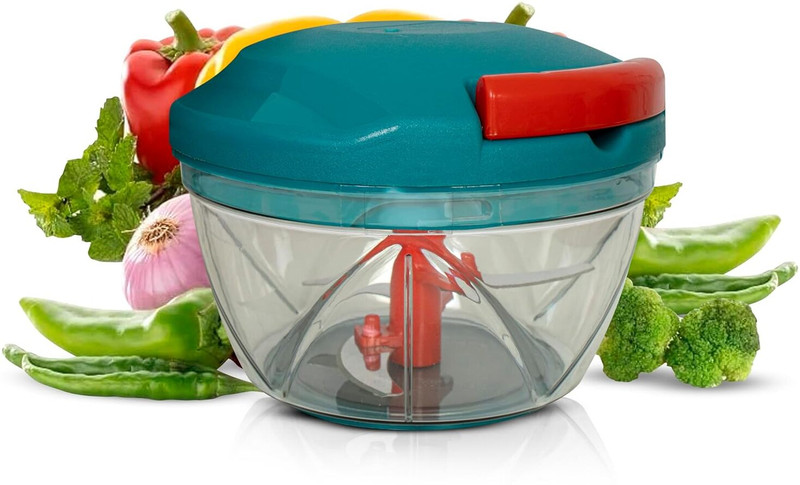 besque 470 ml Handy Vegetable Chopper with 5 Stainless Steel Blades & Pull Cord Electric Chopper(1 chopper)