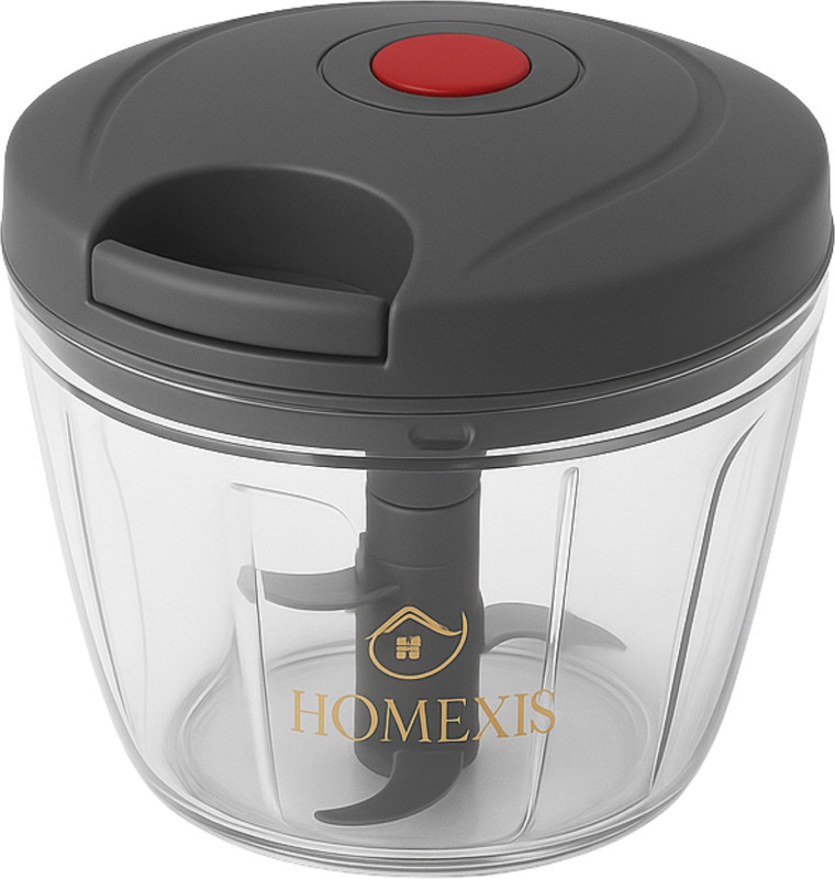 ABC by Homexis Homexis QuickChop 900 ML Manual Vegetable & Fruit Chopper Vegetable & Fruit Chopper(1 Body, 1 Lid, Blades, 1 Brand Manual)