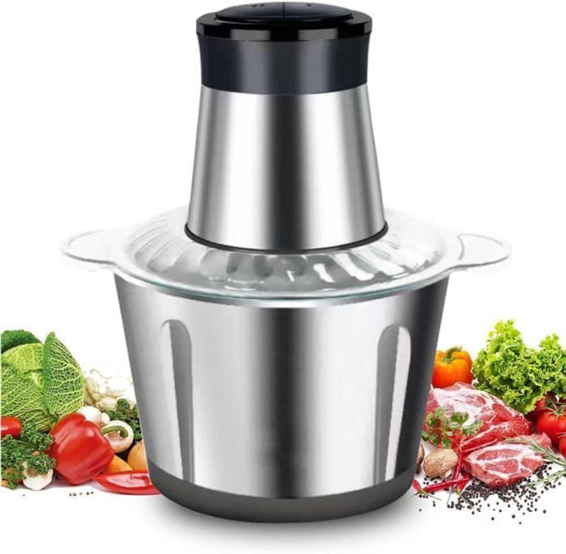 BIYALI Multi Function Stainless Steel Food Processor – Sausage Stuffer Maker for Electric Vegetable & Fruit Chopper(1 X meat grinder)