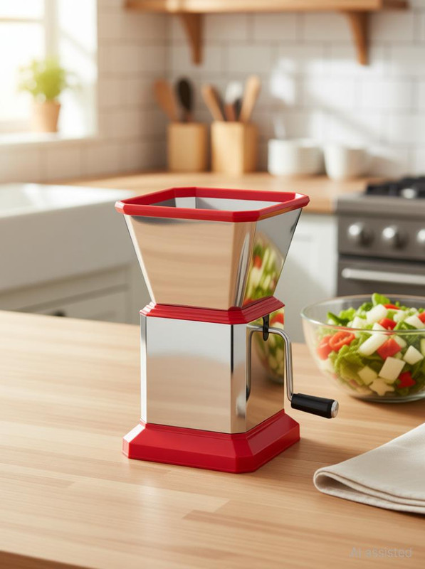 Shreegokul Stainless Steel Chilly Cutter Vegetables and Dry Fruit Cutter/Stainless Steel Onion Chopper & Vegetable Chopper Quick Cutter with Stainless Steel Rotating Blade Vegetable Salad Chopper Vegetable & Fruit Chopper(1 Chilly Cutter)