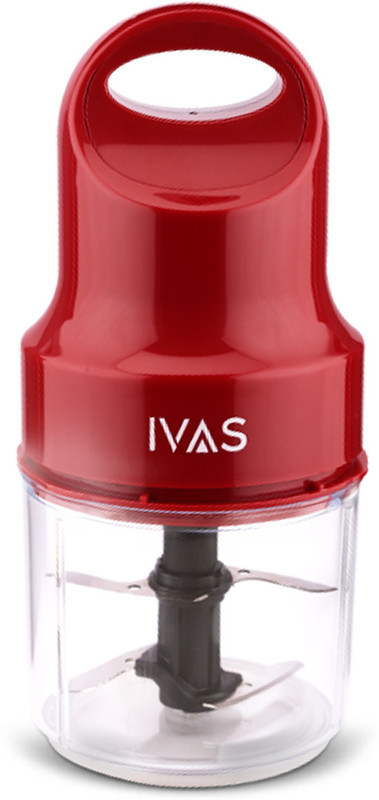 IVAS Chopease Electric Vegetable & Fruit Chopper(150W Electric chopper, 3 layer Stainless Steel Blades, 800ml Unbreakable bowl)
