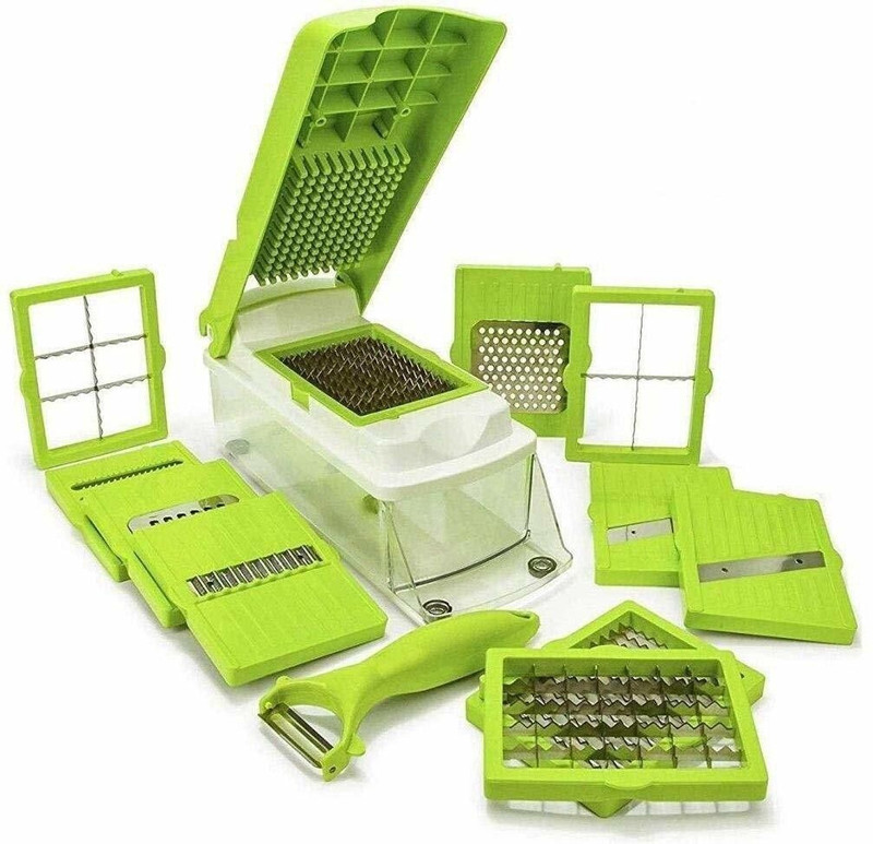 verior 12 in 1 Multi-Purpose Vegetable and Fruit Chopper Vegetable & Fruit Grater & Slicer(1set*12in1 slicer)