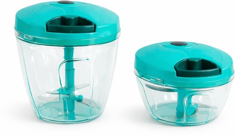 SHOPPION by SHOPPION ChopMasterX2 Manual Vegetable Chopper | 3 & 5 Blade | Easy Pull Cord Cutter Vegetable & Fruit Chopper(1 X 450 ML CHOPPER, 1 X 1000ML CHOPPER)