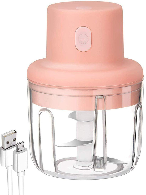 Vaishnaviss Pink::Clear Electric Vegetable & Fruit Chopper(1 chopper 1 USB cable)