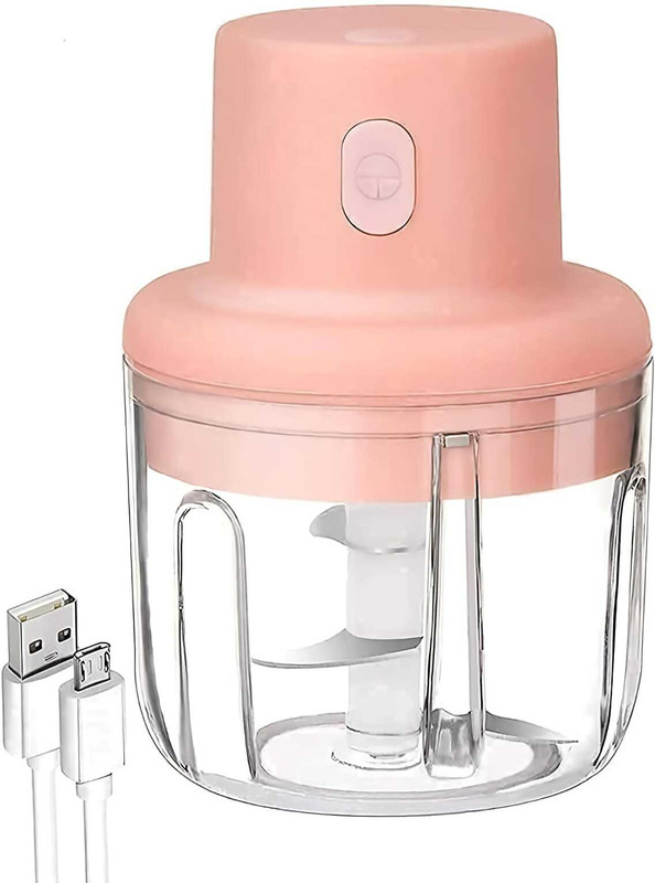 SAASO Electric Mini Garlic Chopper With Usb Charging Supported (PINK) Electric Vegetable & Fruit Chopper(1 chopper)