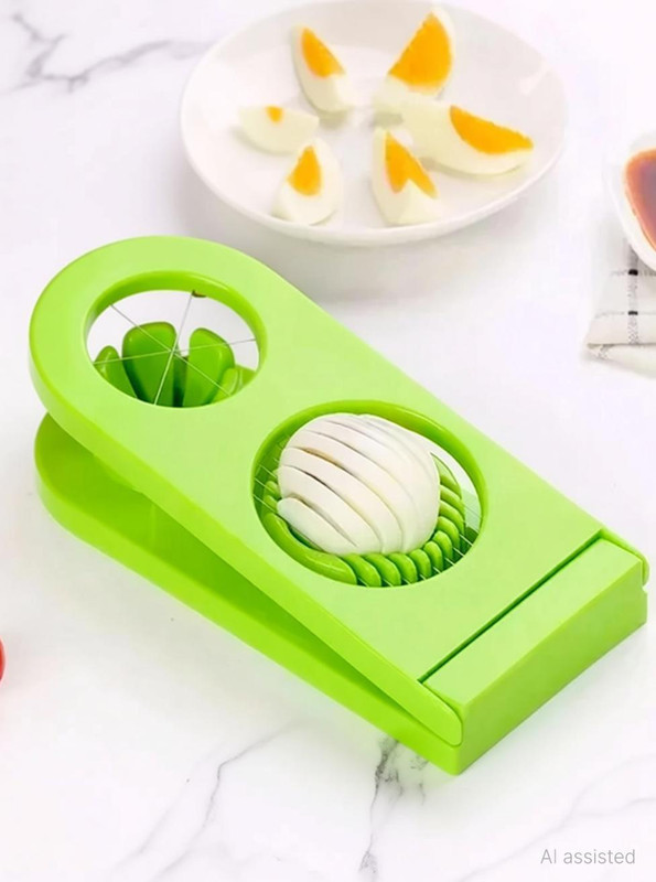 PODDAR RETAIL 2 in 1 Boiled Egg Cutter/Slicer/Sectioner with Stainless Steel Cutting Wire Egg Slicer(1 Pc Egg Slicer)