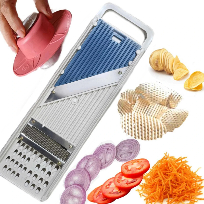 Ni product by Ni Product Slicer and Grater for Kitchen Vegetable & Fruit Chopper(1 chopper and 1 safety holder)