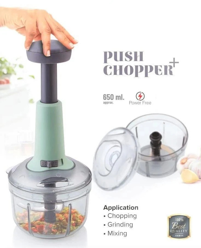 OFFYX Push Chopper Quick Chopper Chop & Churn Vegetables & Dry Fruits Vegetable & Fruit Chopper(Pack of 1)
