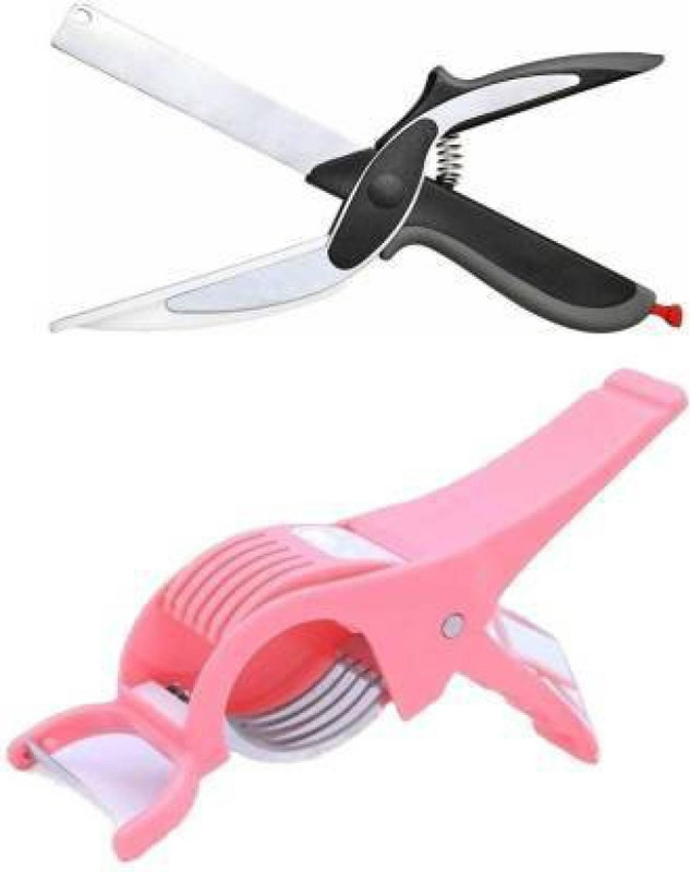 winger combo of pink veg cutter and clever cutter smart cutter pack of 2 (pink , black) Vegetable & Fruit Slicer (2 veg cutter) Vegetable & Fruit Slicer(1 veg cutter, 1 clever cutter)