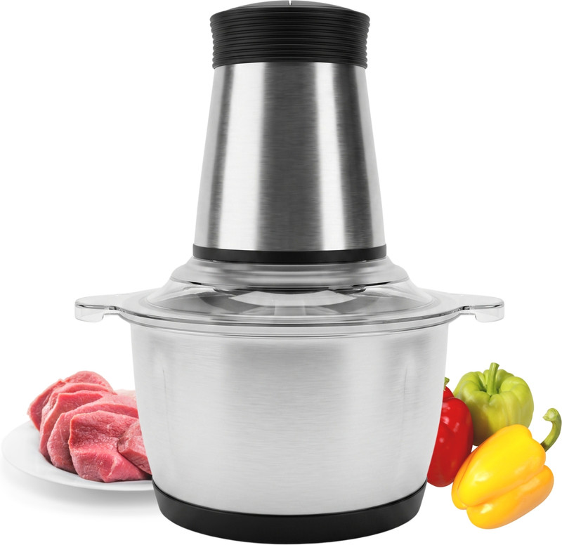 PAGALY electric chopper, Meat Grinder Cutter, Processor 2L Stainless Steel FoodChopper Electric Vegetable & Fruit Chopper(1 bowl-1 grinder)