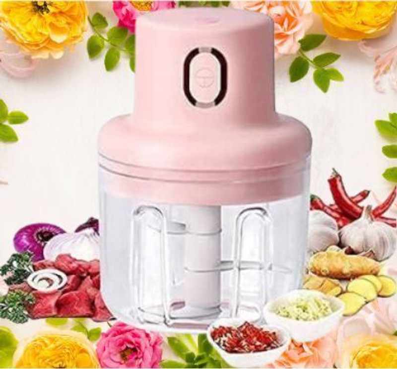 Vaishnaviua Pink::Clear Electric Vegetable & Fruit Chopper(1 Chopper for kitchen)